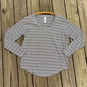 Athleta Cloudlight Stratus Striped Long Sleeve Top